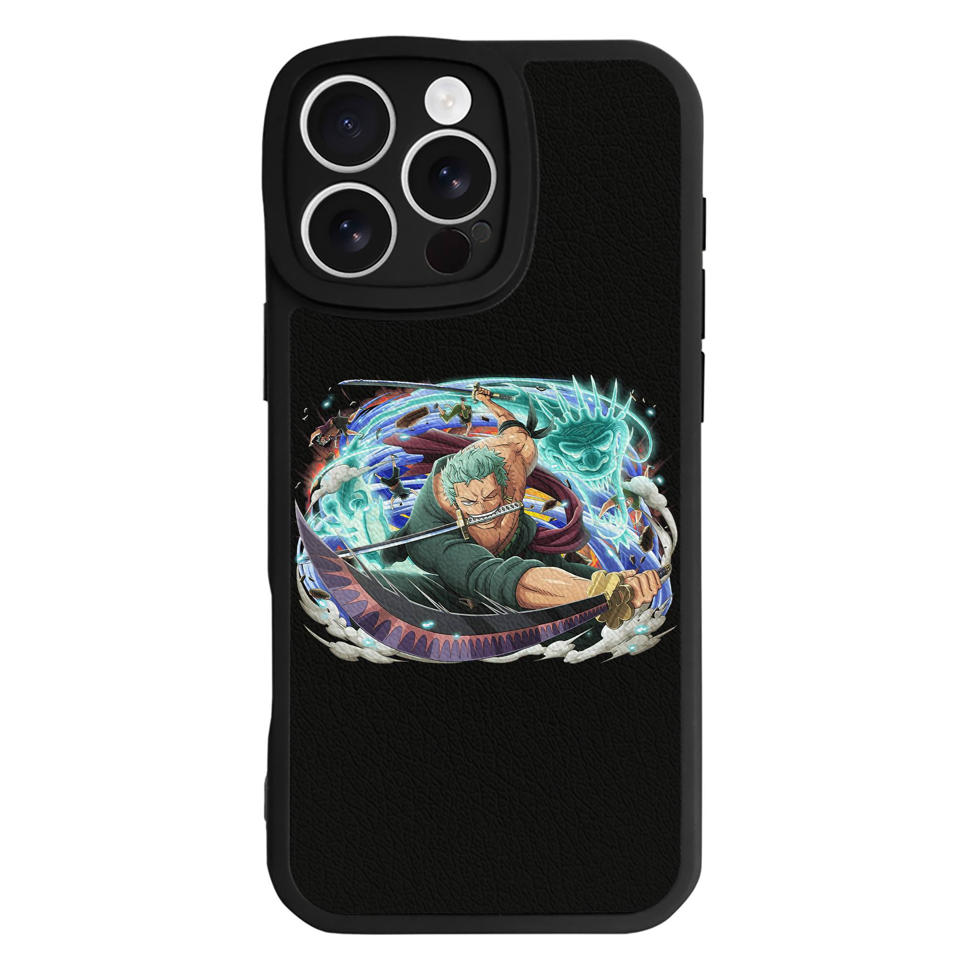 （画像用） ワンピース ロロノア・ゾロ ONE PIECE Roronoa Zoro 【iPhone 16シリーズ対応】シリコンスマホケース（レザー調） 材質：シリコン